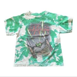 Kids repurposed bleached tee Star Wars